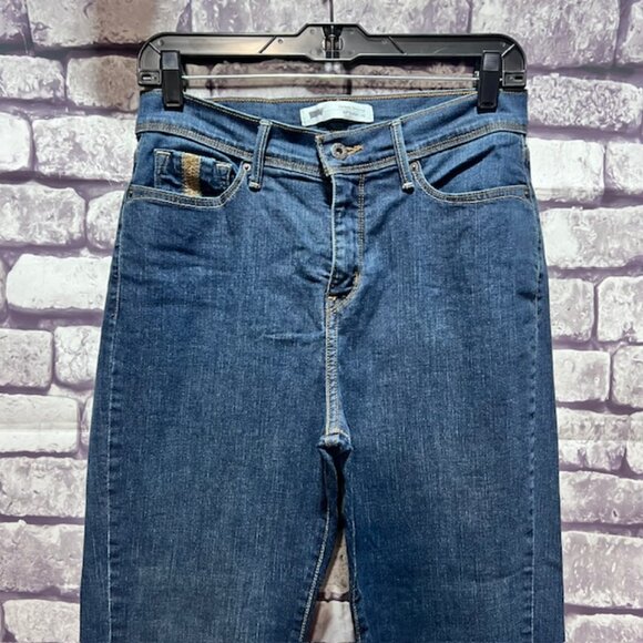 Levis 512 Straight Leg Perfectly Slimming Blue Jeans Size 10 - Picture 2 of 9